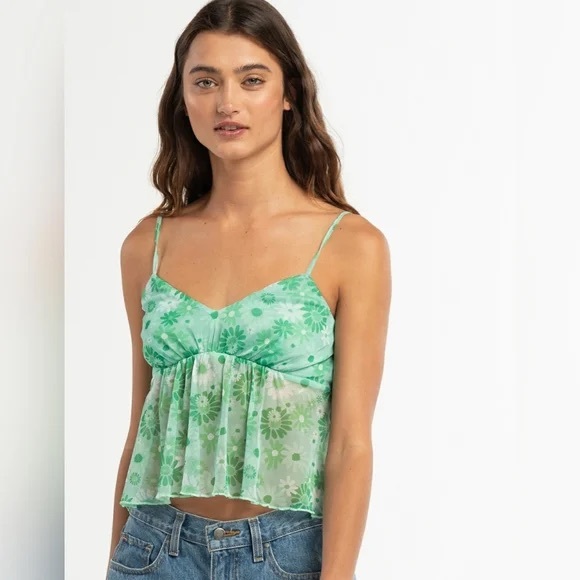 RSQ Tops - RSQ | Daisy Mesh Cami | Medium | NWT